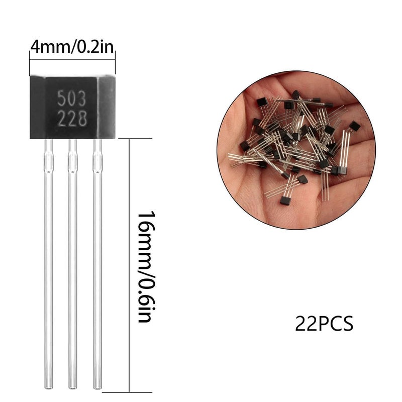 FOXTIP 22Pcs AH3503 Linear Hall Element 3503 3Pins Effect Sensor Circuit Magnetic Detector - Image 2